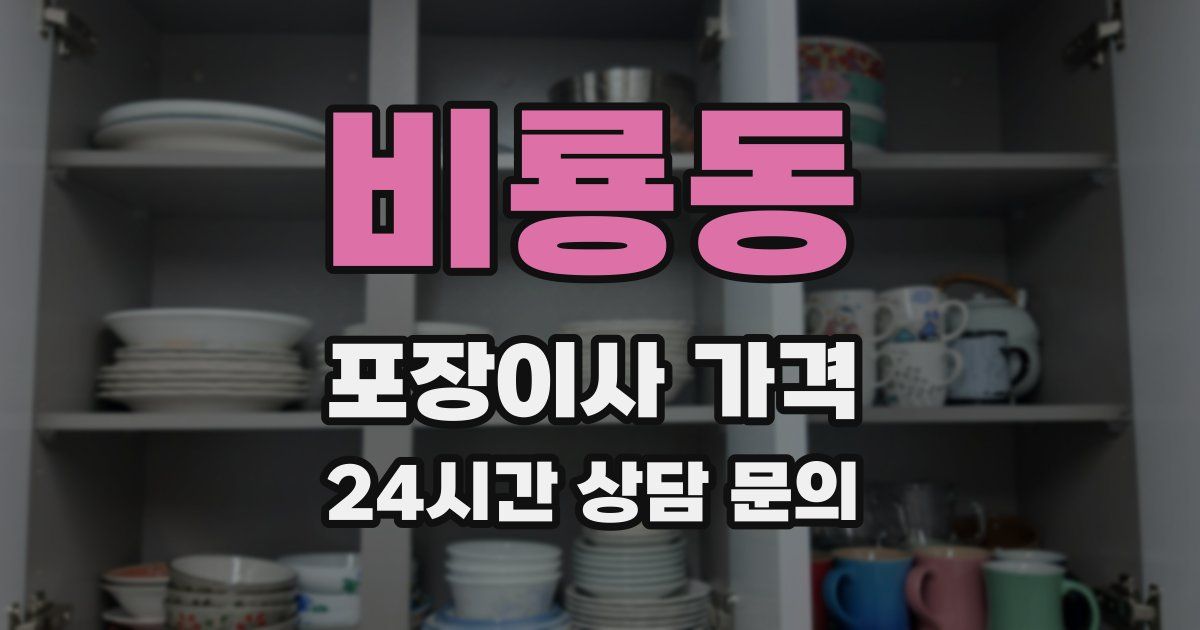 비룡동 포장이사 가격