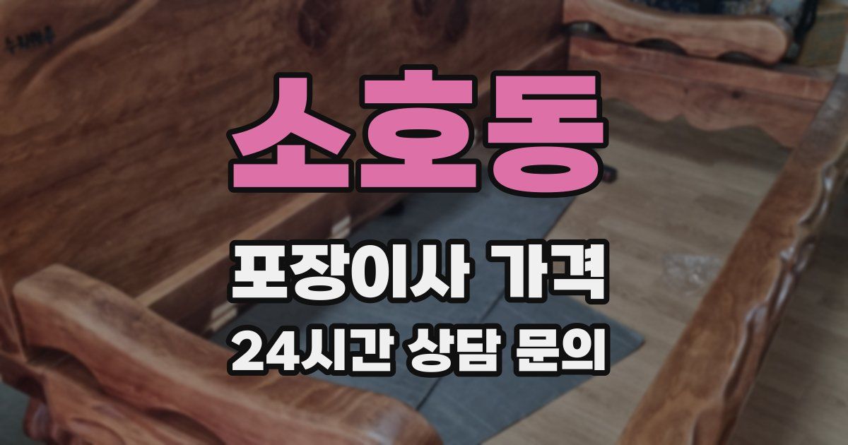 소호동 포장이사 가격