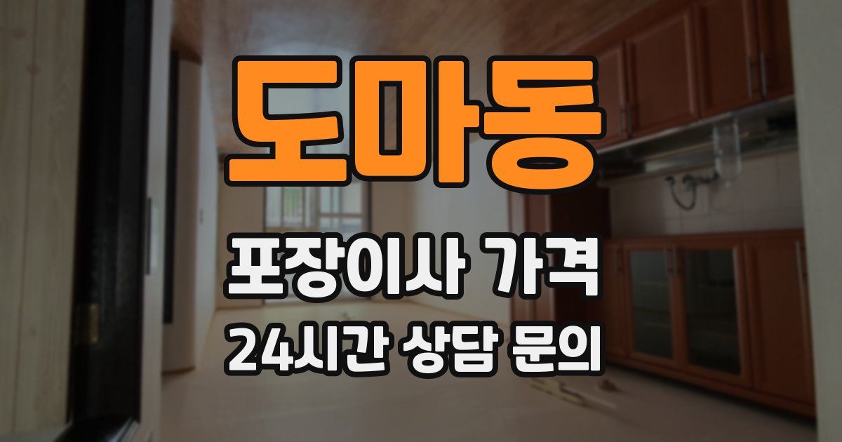 도마동 포장이사 가격