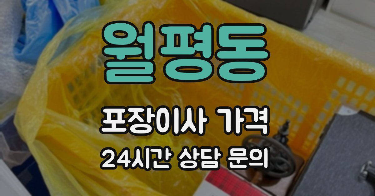 월평동 포장이사 가격