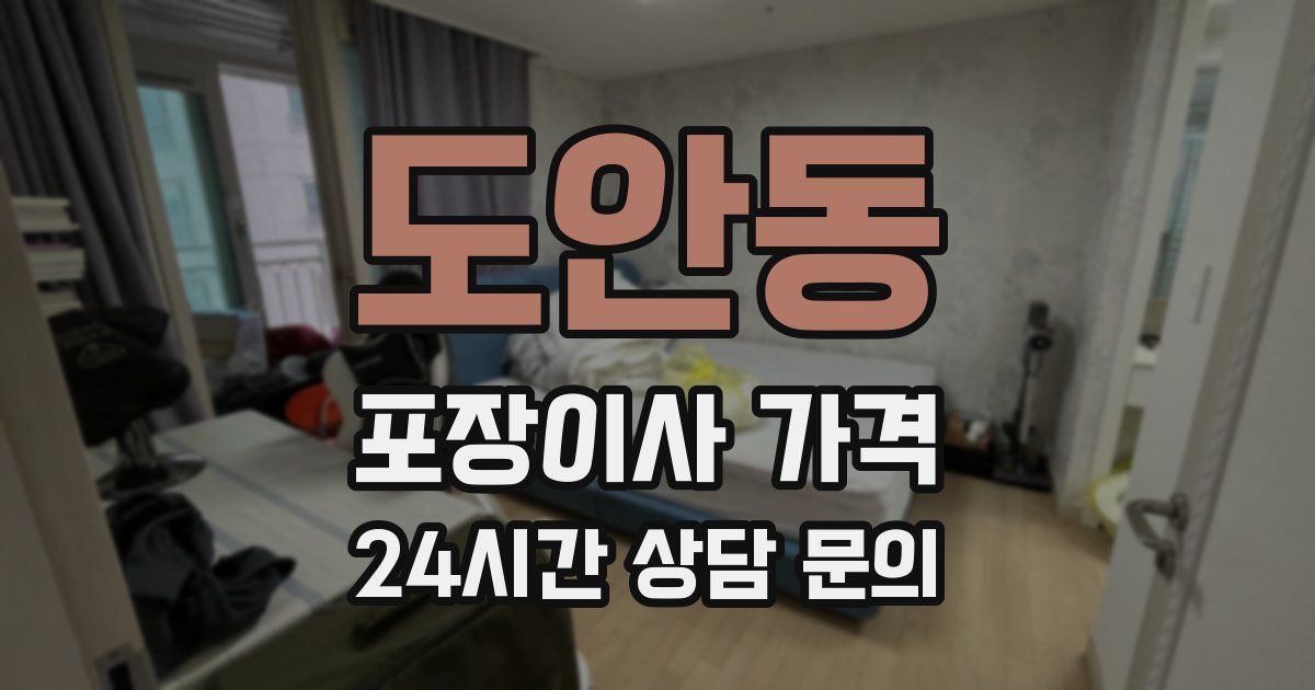 도안동 포장이사 가격