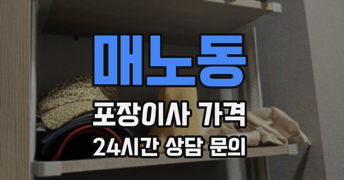 매노동 포장이사 가격
