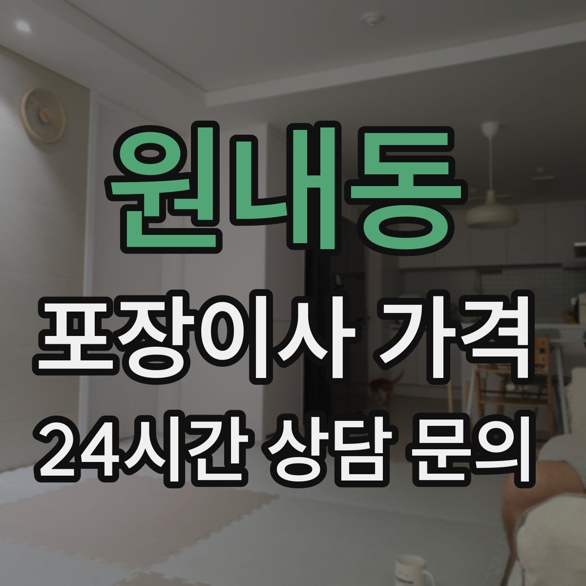 원내동 포장이사 가격