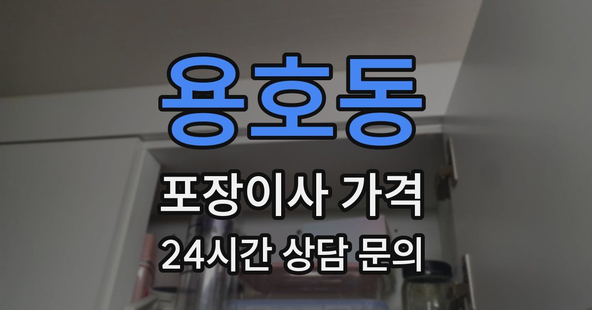 용호동 포장이사 가격