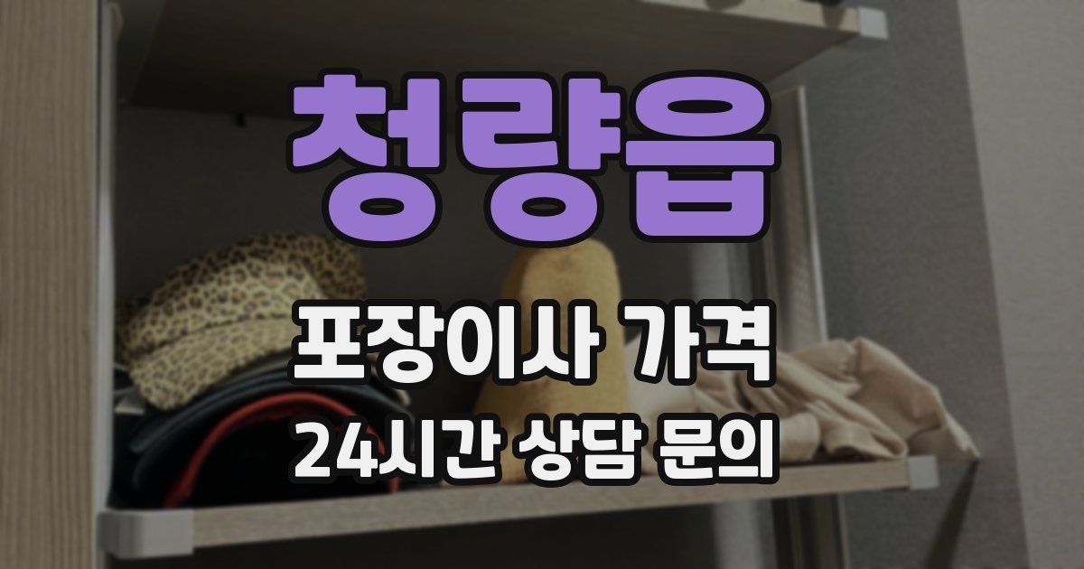 청량읍 포장이사 가격