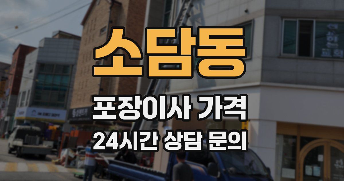 소담동 포장이사 가격