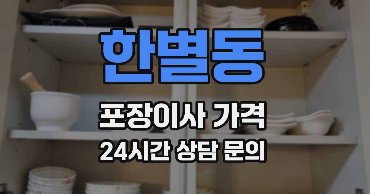 한별동 포장이사 가격