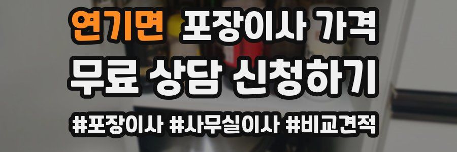 연기면 포장이사 가격