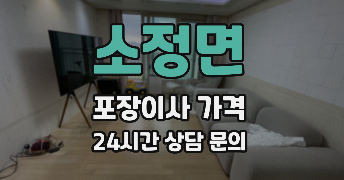 소정면 포장이사 가격