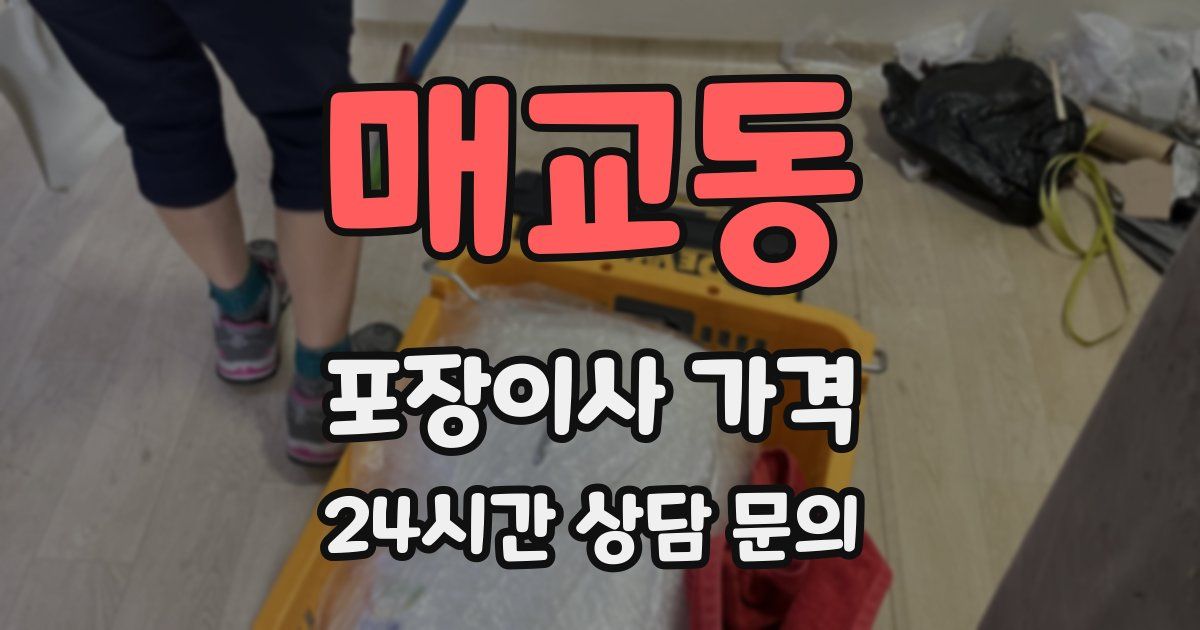 매교동 포장이사 가격