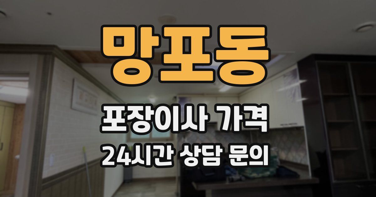 망포동 포장이사 가격