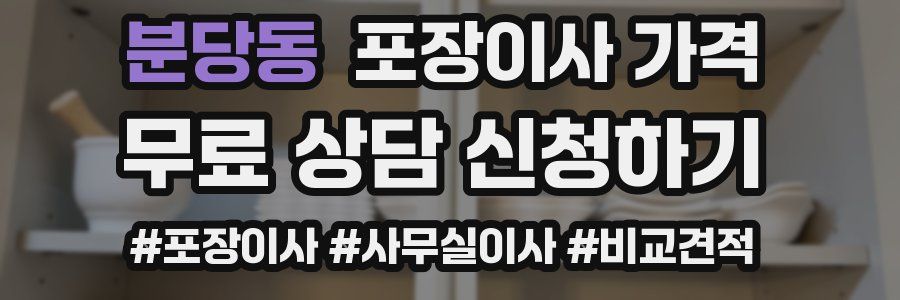 분당동 포장이사 가격