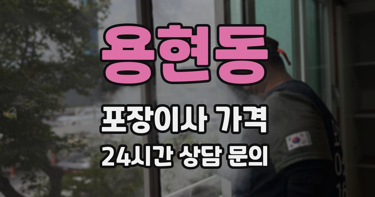 용현동 포장이사 가격