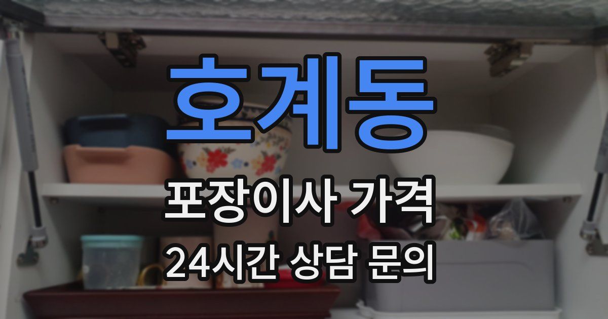 호계동 포장이사 가격