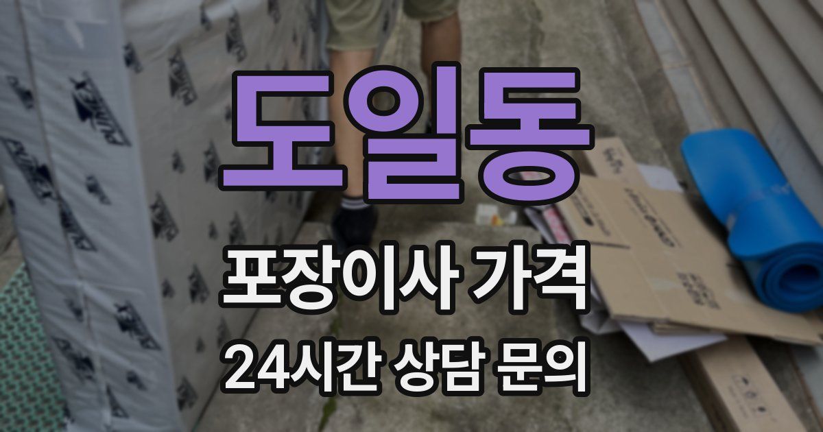 도일동 포장이사 가격