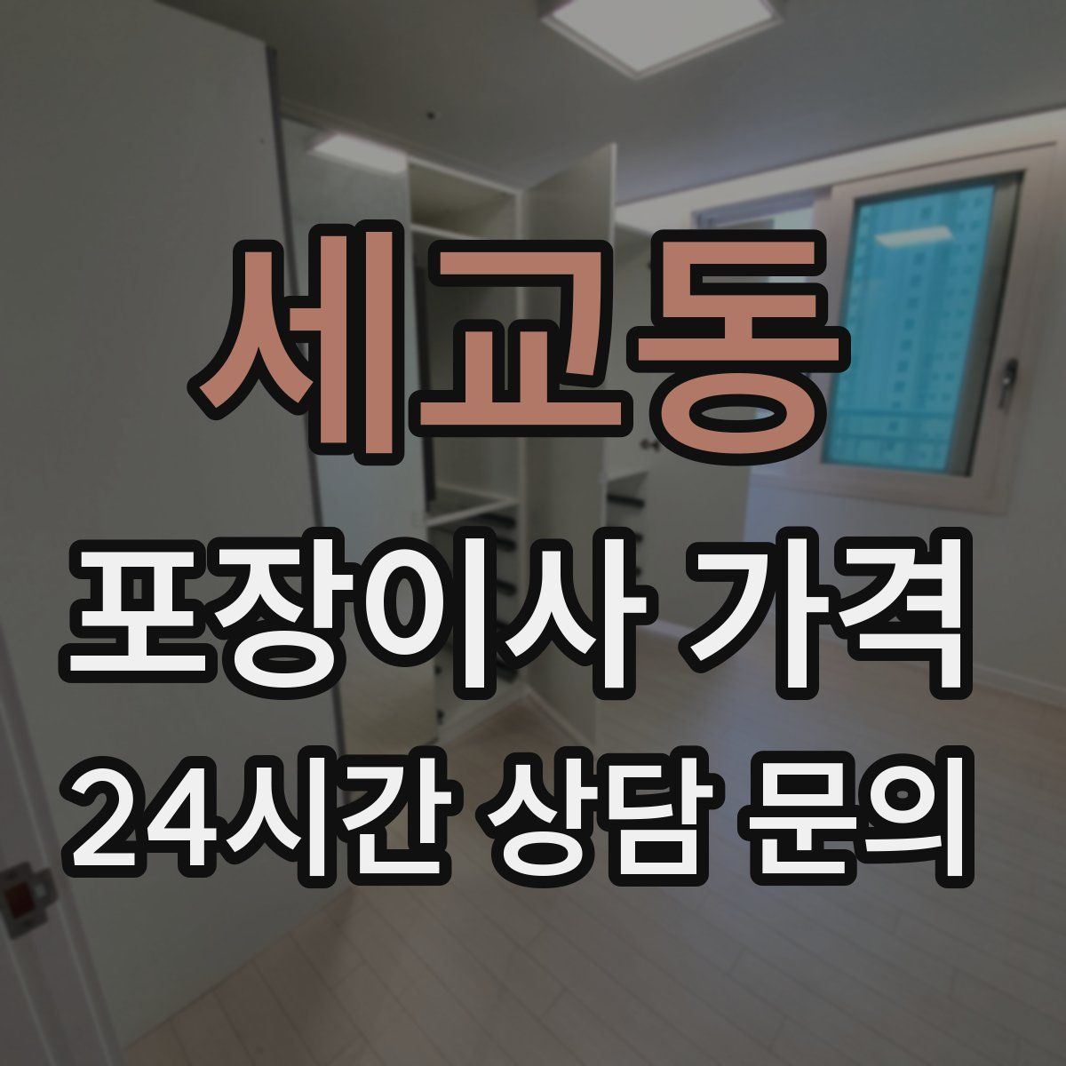 세교동 포장이사 가격