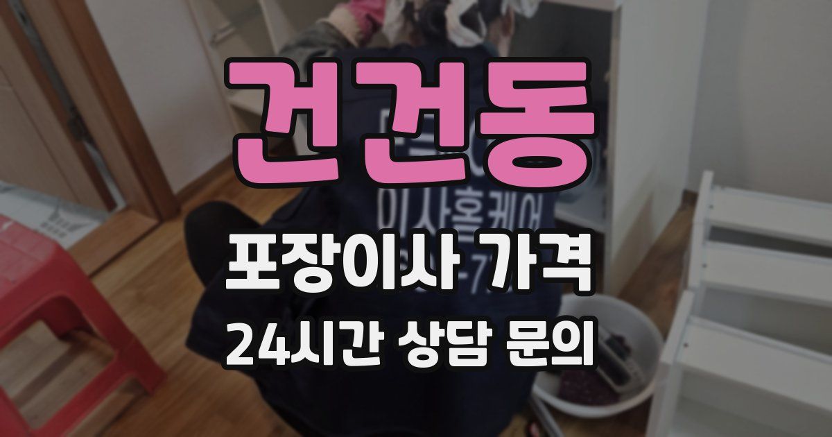 건건동 포장이사 가격