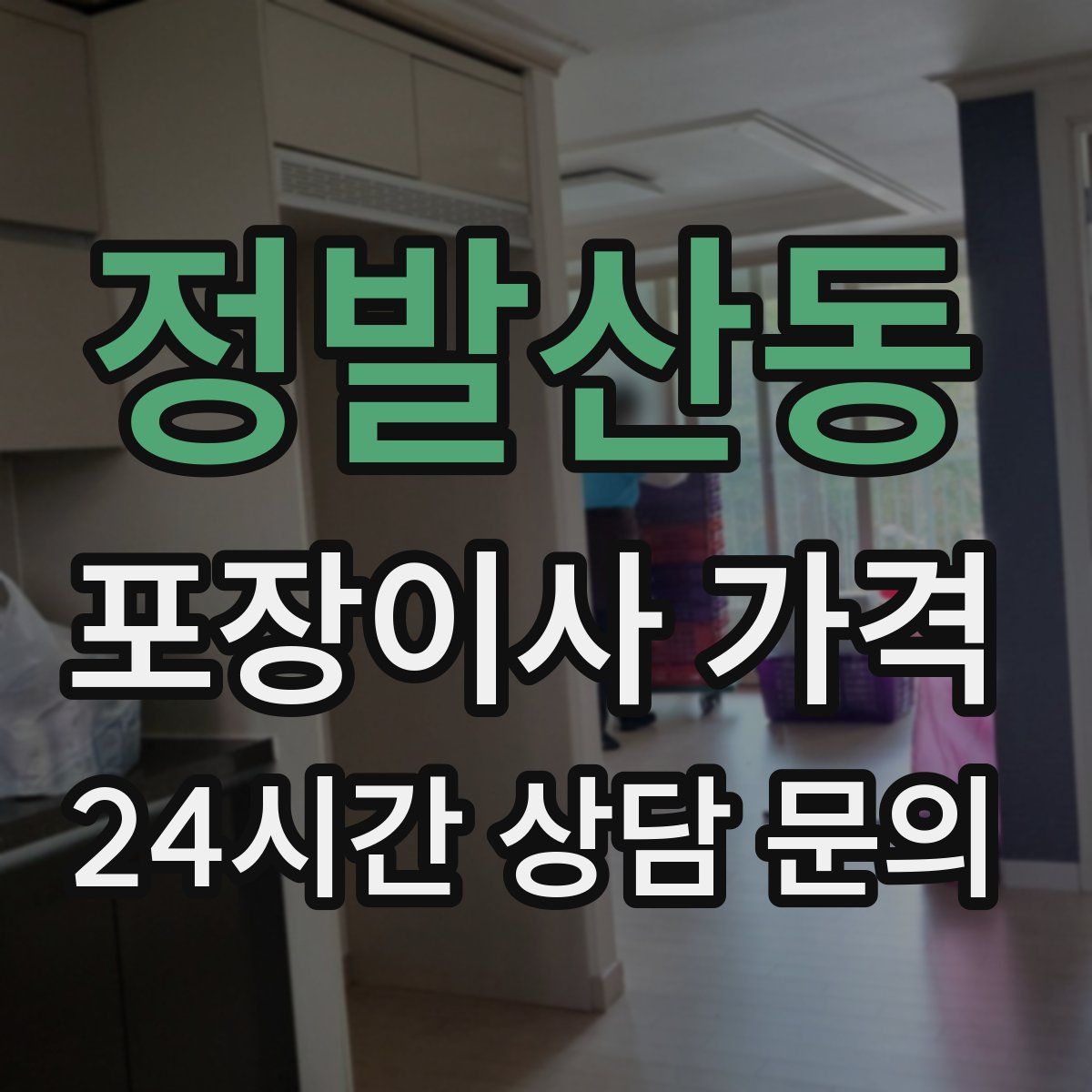 정발산동 포장이사 가격