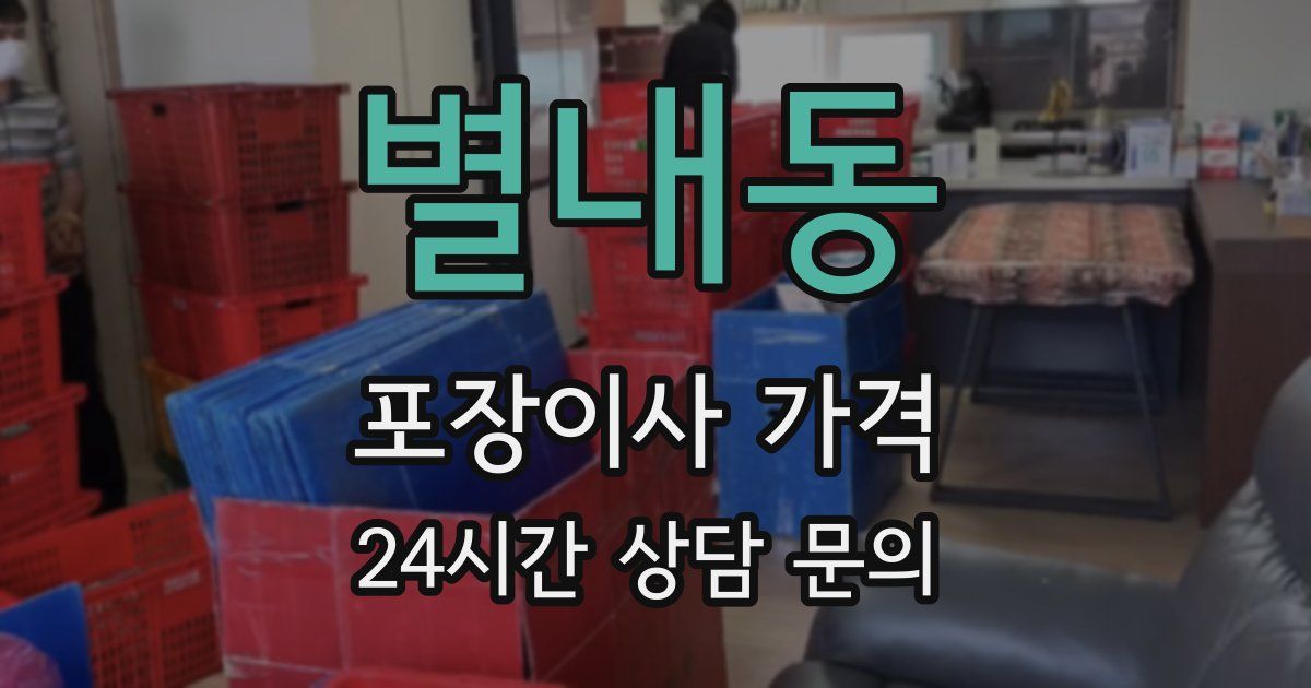 별내동 포장이사 가격