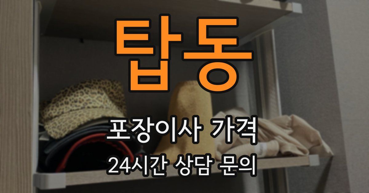 탑동 포장이사 가격