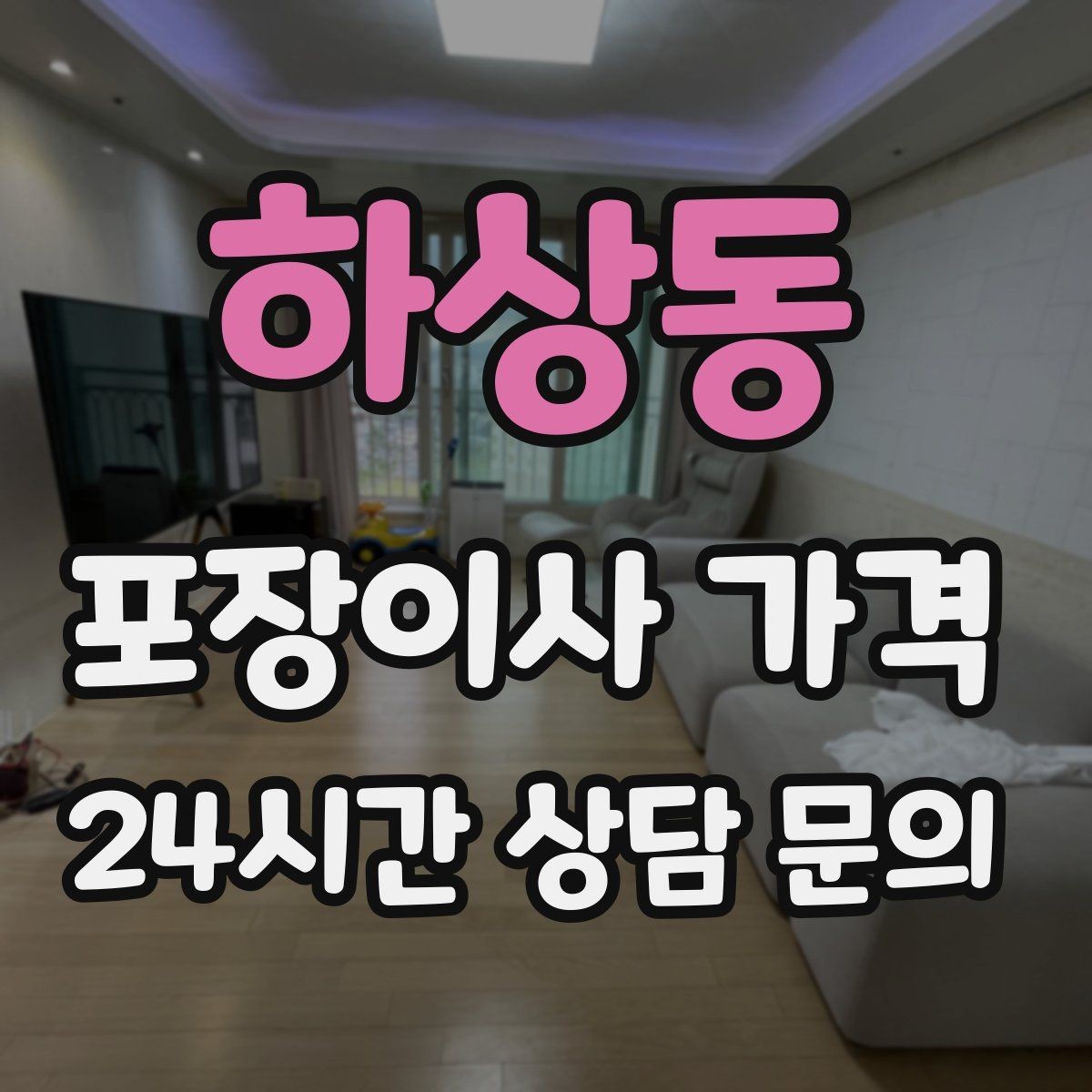 하상동 포장이사 가격 가전 포장 수준에 따라 달라지는 이유