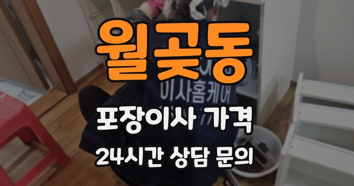 월곶동 포장이사 가격