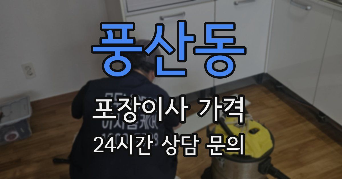 풍산동 포장이사 가격