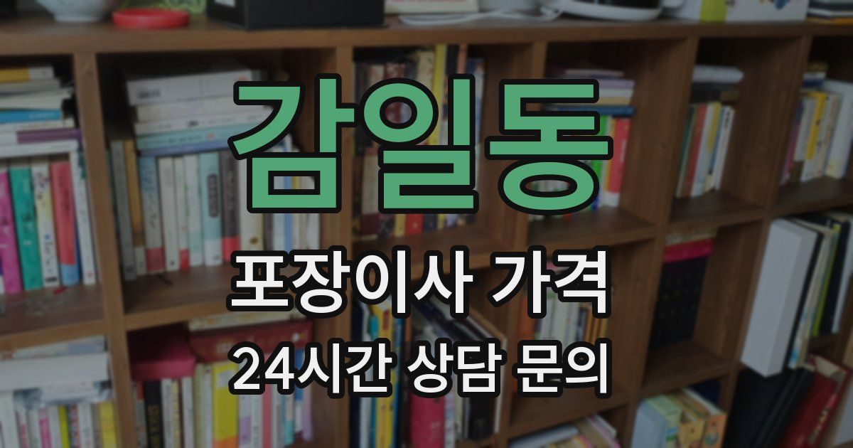 감일동 포장이사 가격