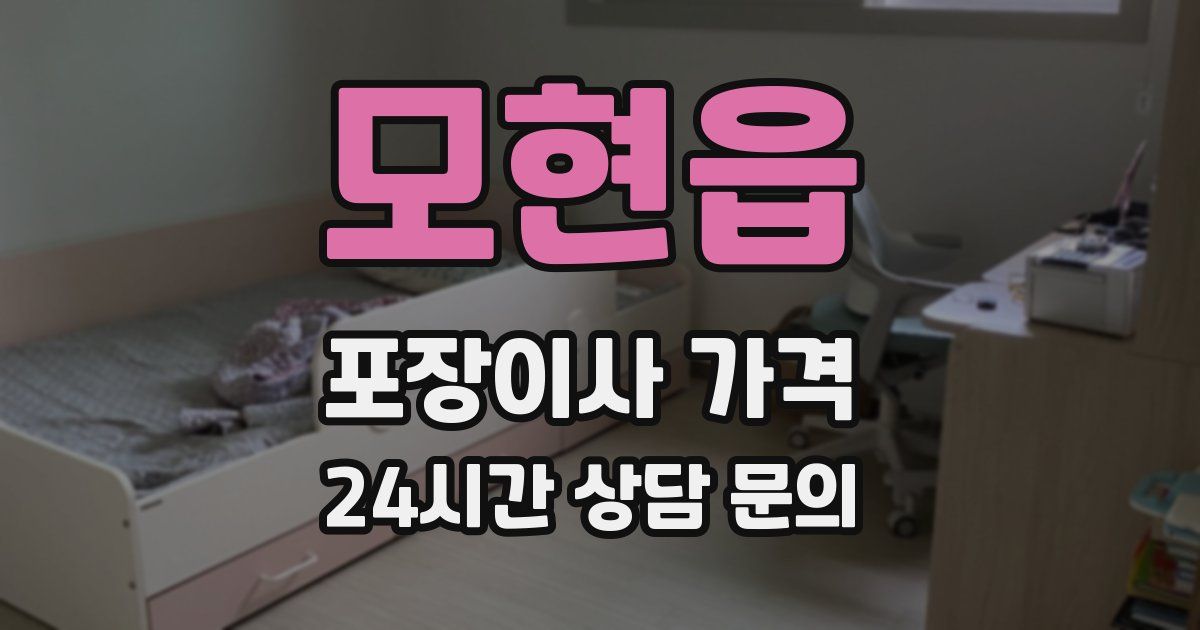 모현읍 포장이사 가격