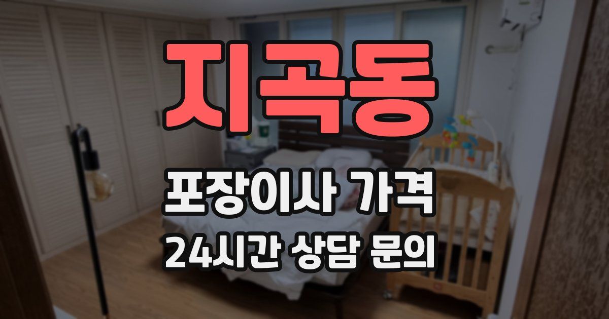 지곡동 포장이사 가격