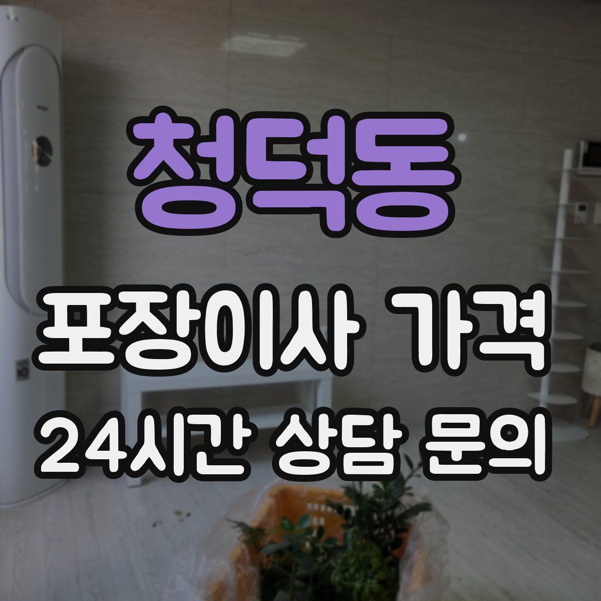 청덕동 포장이사 가격