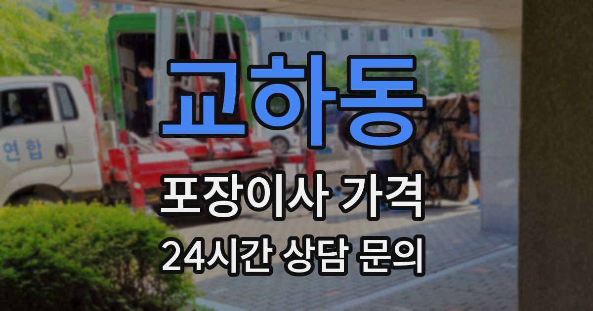 교하동 포장이사 가격