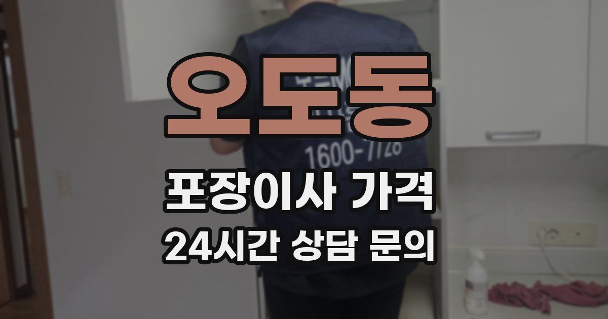 오도동 포장이사 가격