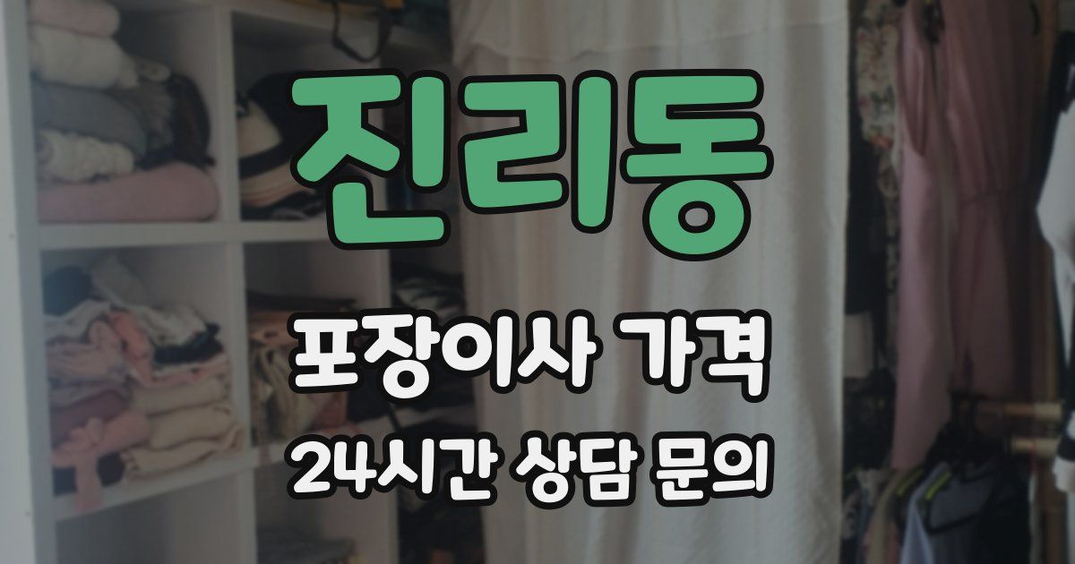 진리동 포장이사 가격