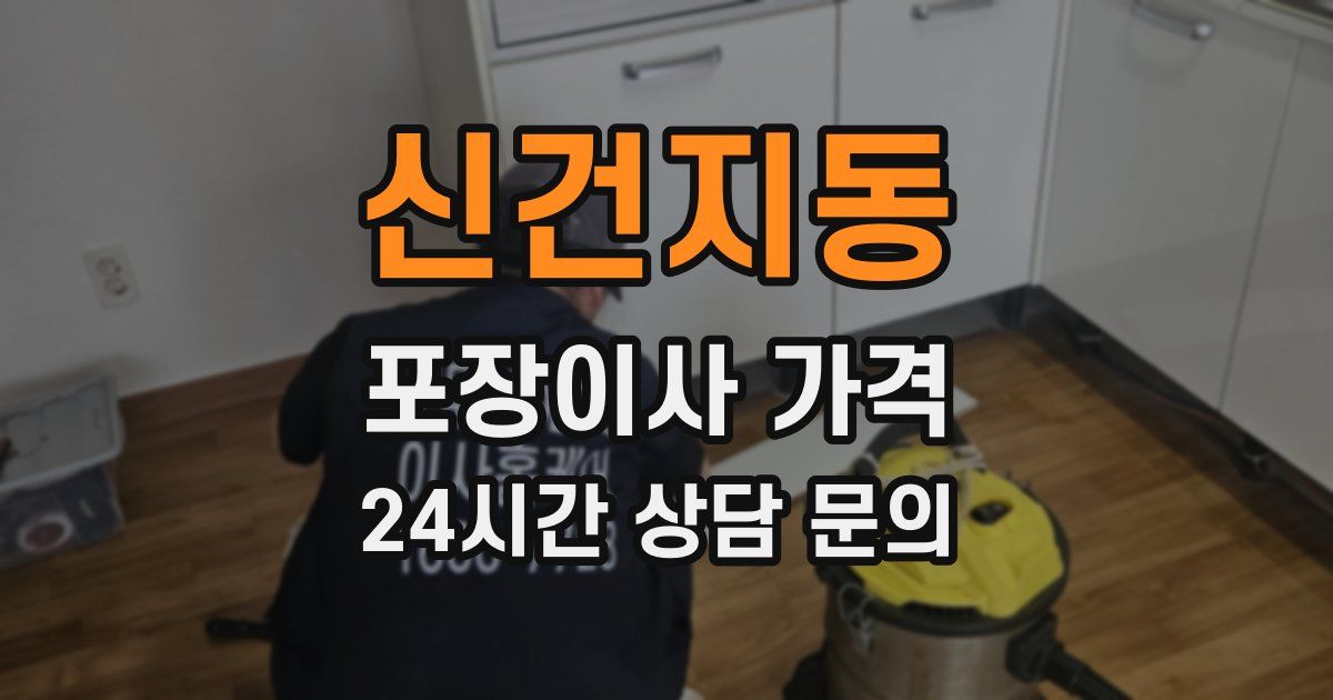 신건지동 포장이사 가격