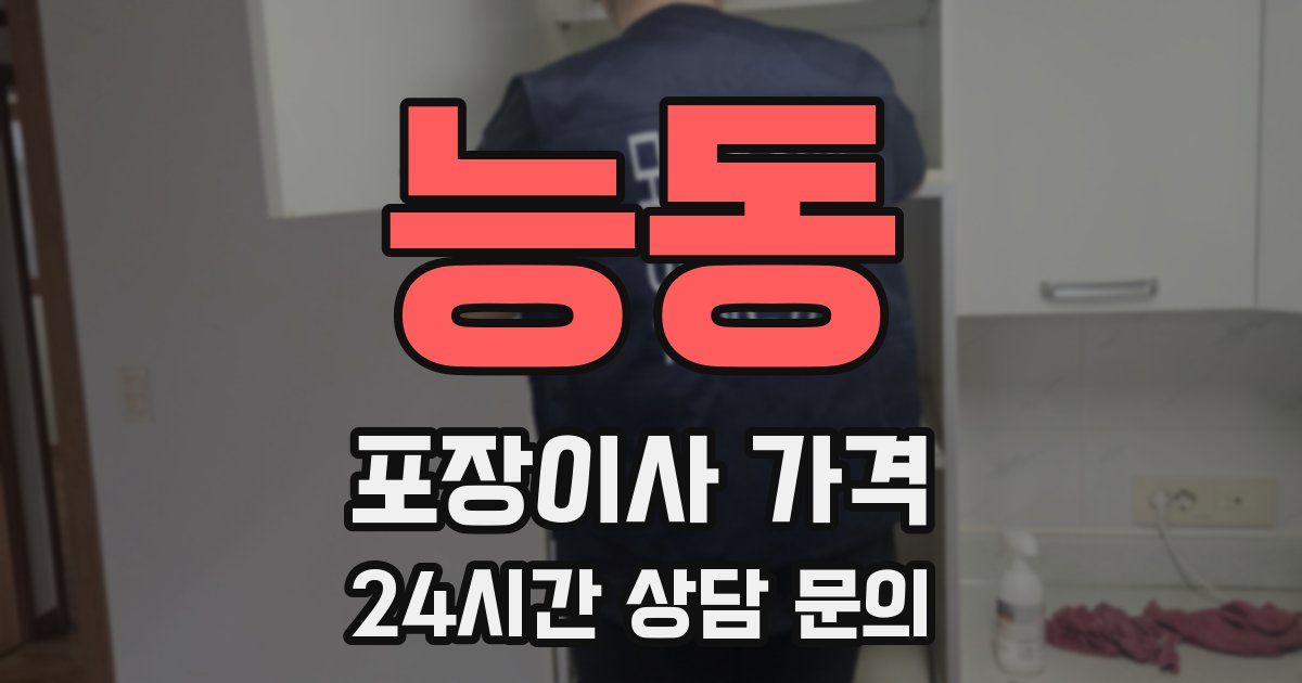 능동 포장이사 가격