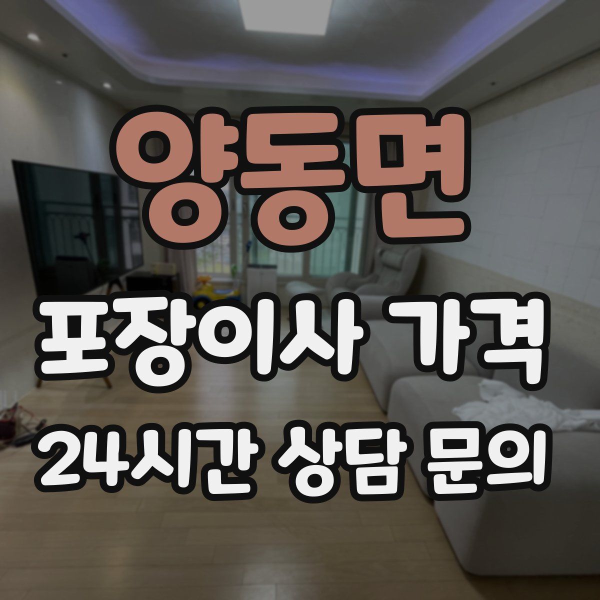 양동면 포장이사 가격