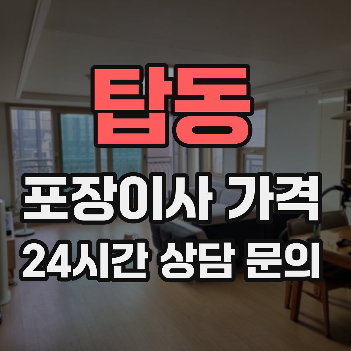 탑동 포장이사 가격