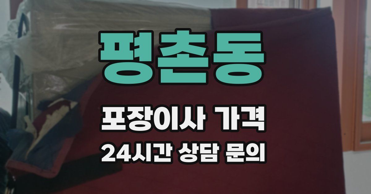 평촌동 포장이사 가격