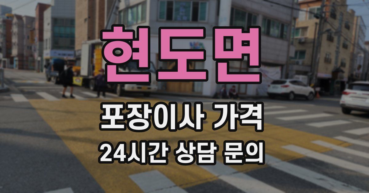 현도면 포장이사 가격