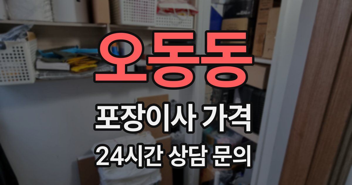 오동동 포장이사 가격