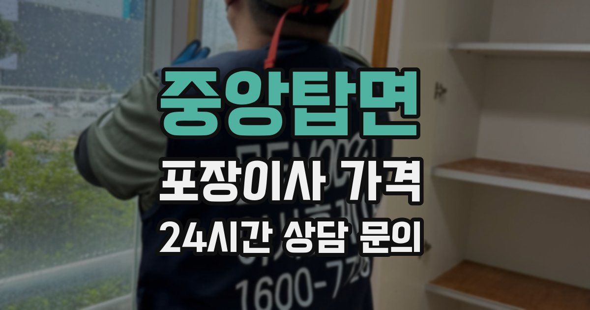 중앙탑면 포장이사 가격