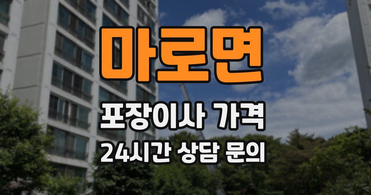 마로면 포장이사 가격