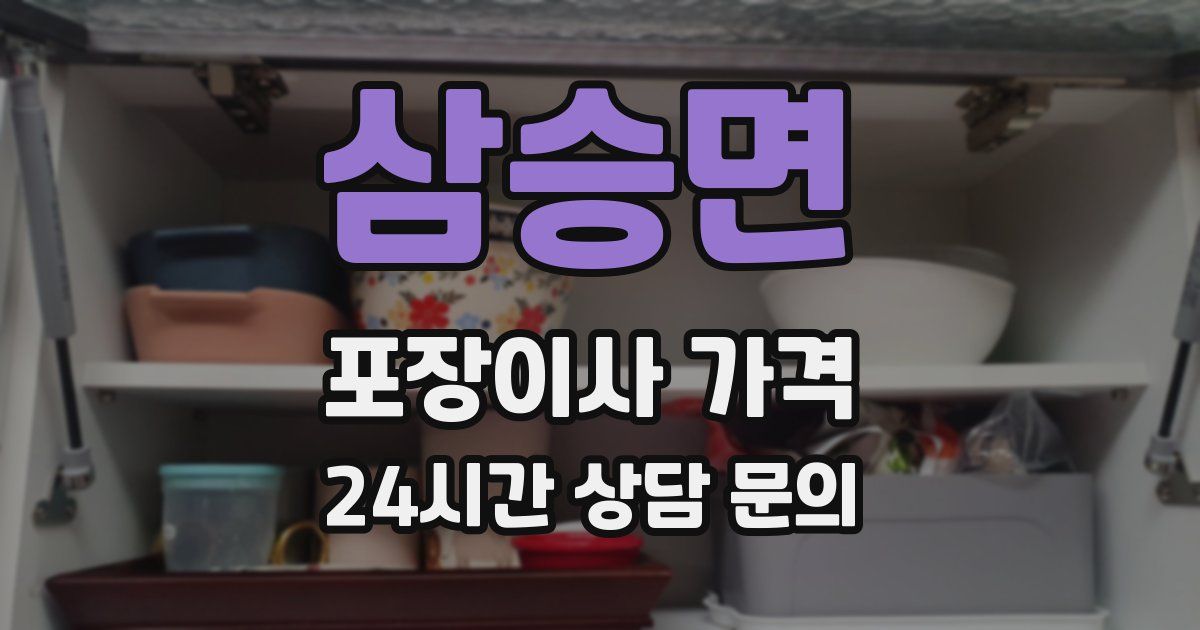 삼승면 포장이사 가격