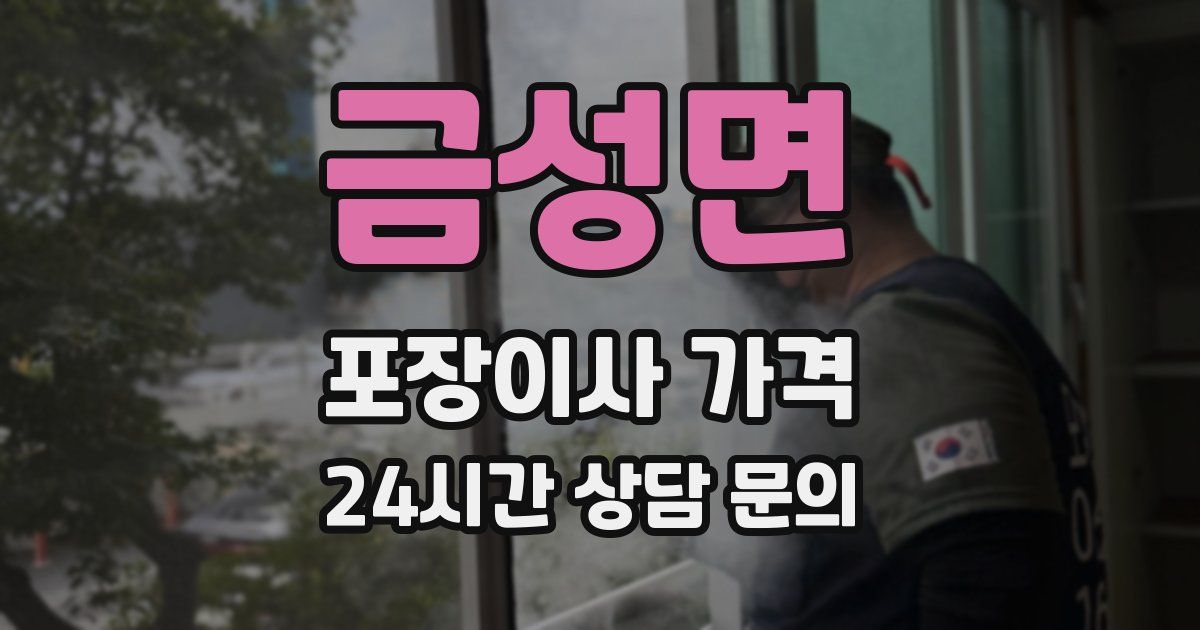 금성면 포장이사 가격