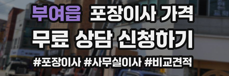 부여읍 포장이사 가격