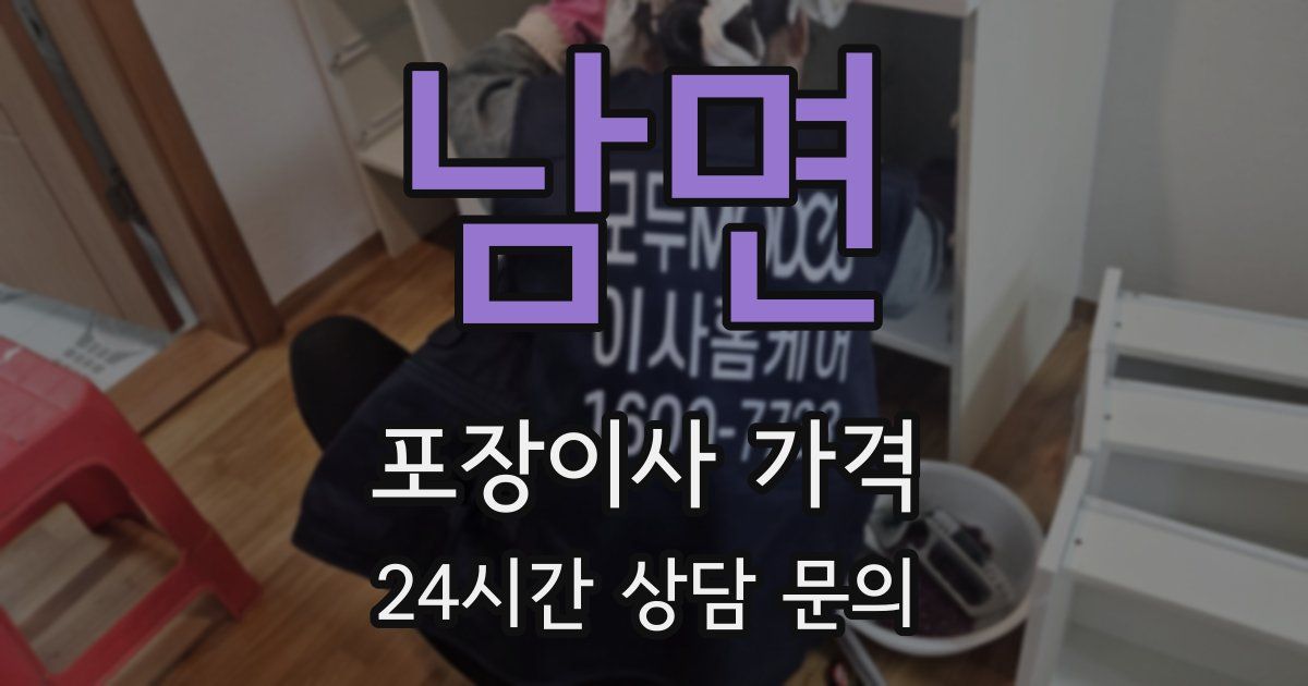 남면 포장이사 가격