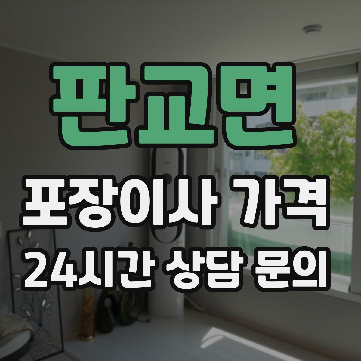 판교면 포장이사 가격