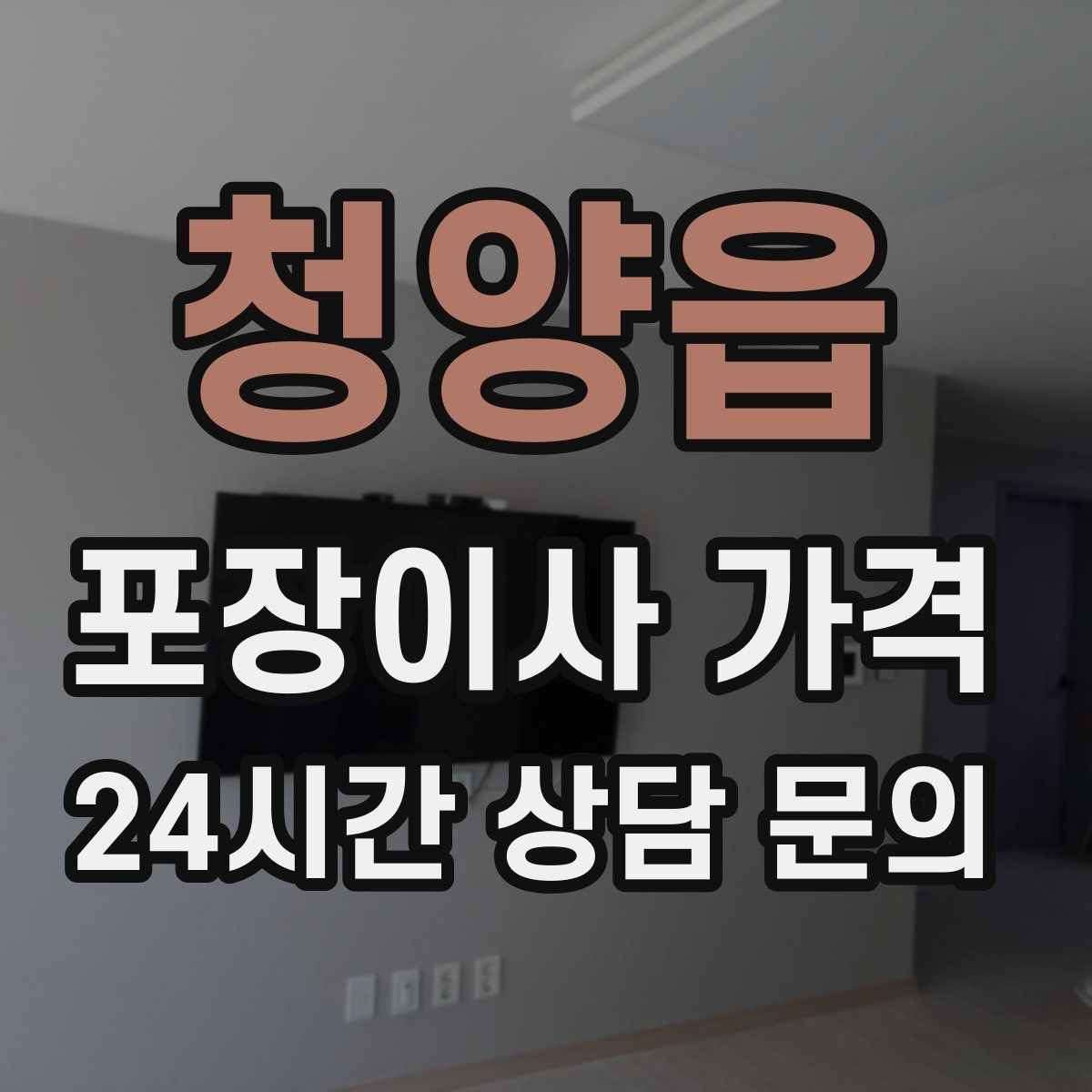 청양읍 포장이사 가격