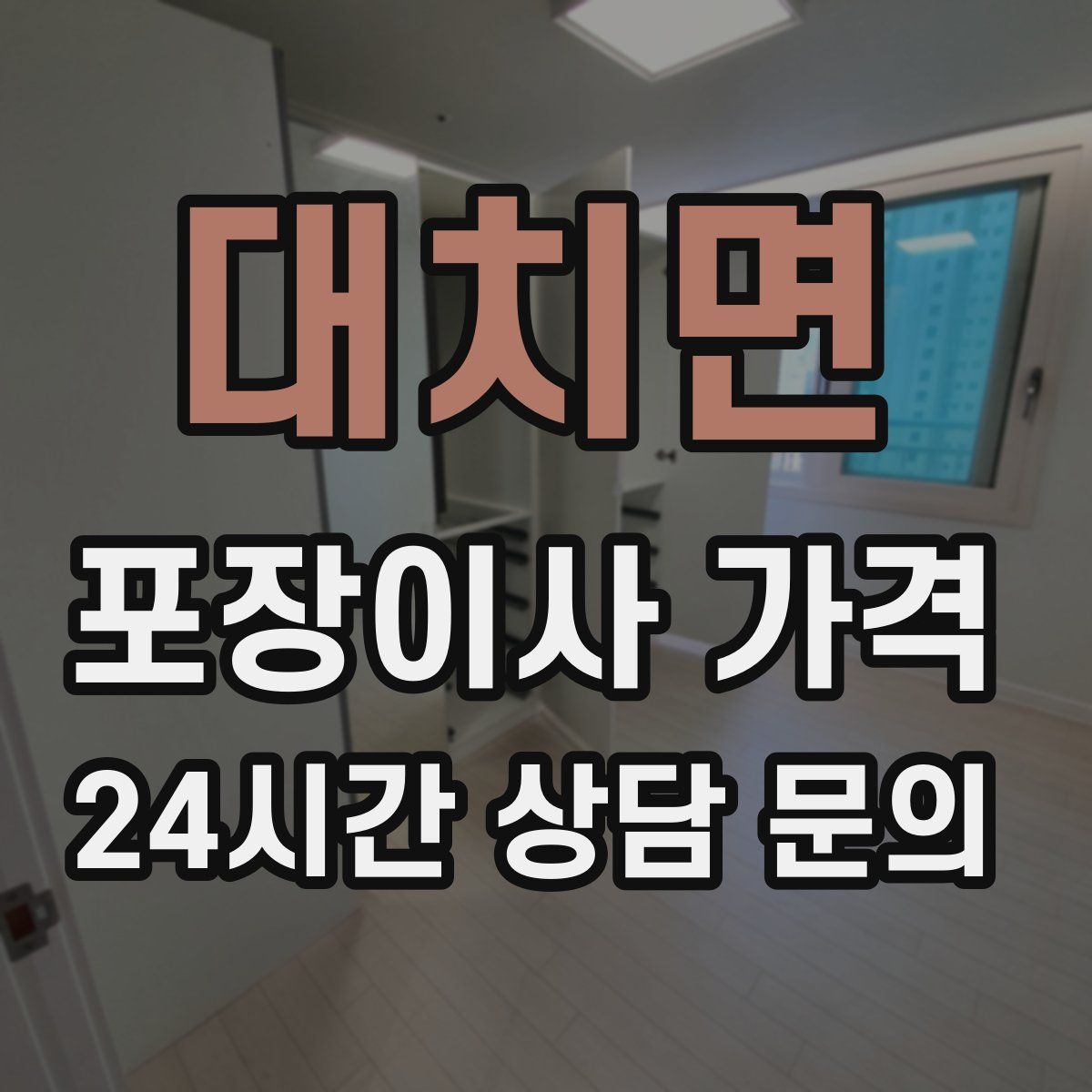 대치면 포장이사 가격
